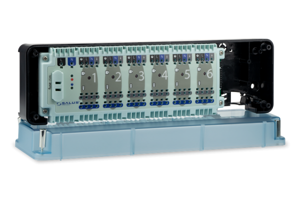 Проводной центр коммутации SALUS KL0624V на 6 зон отопления фото 