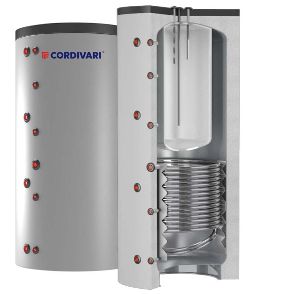 Теплоакумулятор 1000/226 л (ємність Polywarm® в ємності + 1 змійовик) COMBI 2 WC (м’яка зйомна ізоляція) Cordivari srl фото 