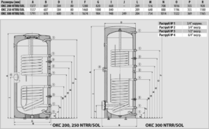 Бойлер косвенного нагрева DRAZICE OKC 300 NTRR/SOL