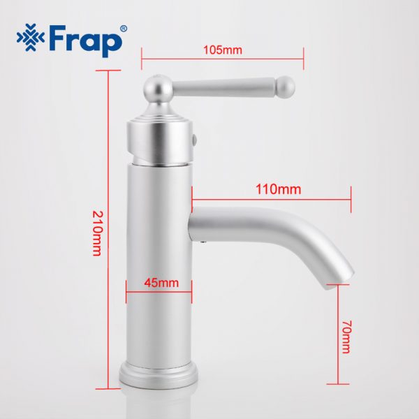 Смеситель для умывальника Frap H52 F1052-12 алюминиевый фото 