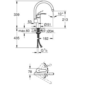 Смеситель для кухни Grohe Eurosmart 33202002