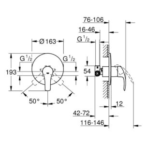 Смеситель скрытого монтажа для душа Grohe Eurosmart 33556002