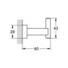 Крючок Grohe Essentials Cube 40511001 57123