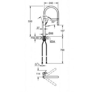 Смеситель для кухни с рефлекторным изливом Grohe Essence 30294000