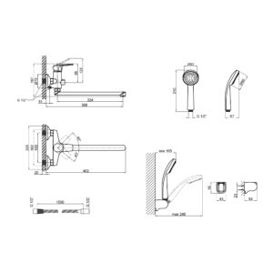 Смеситель для ванны Qtap Polaris WHI 005 New