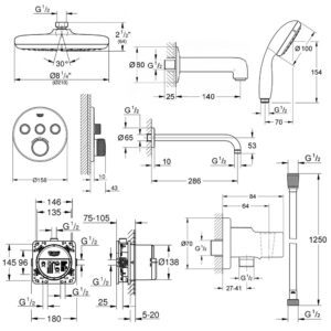 Душевая система Grohe Grohtherm SmartControl 34614SC2