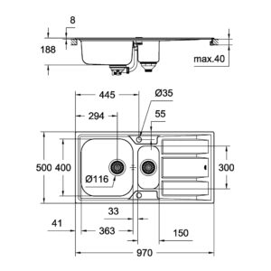 Кухонная мойка Grohe Sink K400 31567SD0