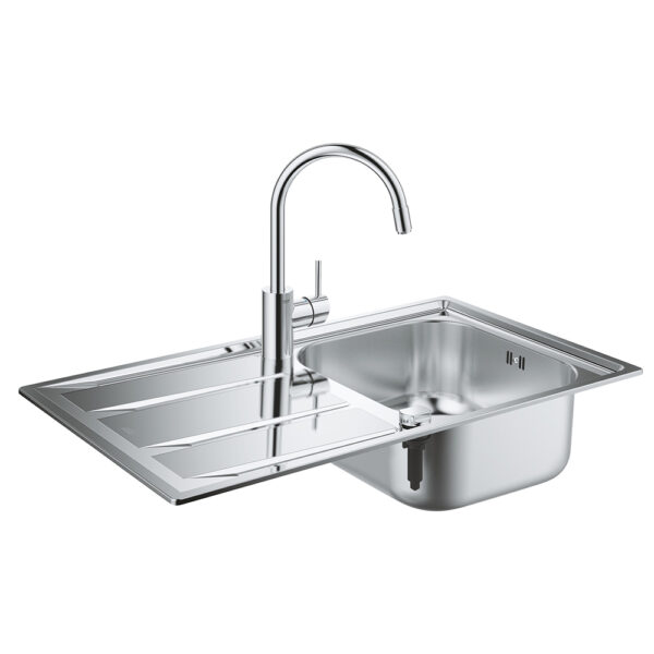 Набор Grohe мойка кухонная K400 31570SD0 + смеситель Concetto 32663001 фото 