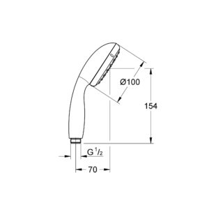Лейка для ручного душа Grohe New Tempesta 100 27852001