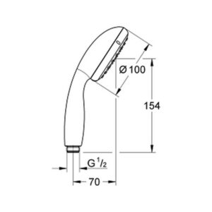 Лейка для ручного душа Grohe New Tempesta 100 26161001