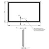 Зеркало Qtap Mideya 800х600 (DC-F906) с LED-подсветкой и антизапотеванием QT2078F906W 60041
