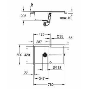 Кухонная мойка Grohe Sink K400 31639AP0