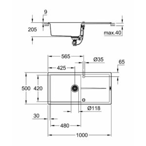 Кухонная мойка Grohe Sink K400 31641AP0