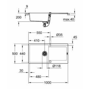Кухонная мойка Grohe Sink K500 31645AT0