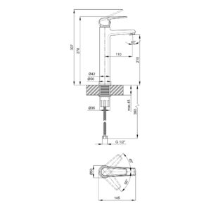 Смеситель для раковины Qtap Olsava 1012H107C