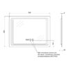 Зеркало Qtap Mideya 800х600 (DC-F902-1) с LED-подсветкой и антизапотеванием QT2078F9021W 62816