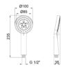Лейка для ручного душа Qtap Rucni A100O5PCW 63916