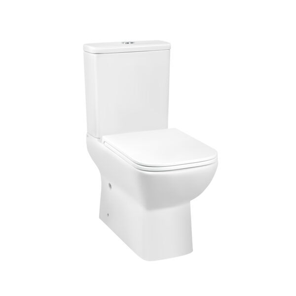 Унитаз-компакт Qtap Aries безободковый с сиденьем Soft-close QT03222171ARW фото 
