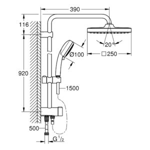 Душевая стойка Grohe Tempesta Cosmopolitan 26694000