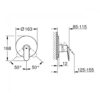 Внешняя часть смесителя для душа Grohe Eurosmart Cosmopolitan 19383000 65576