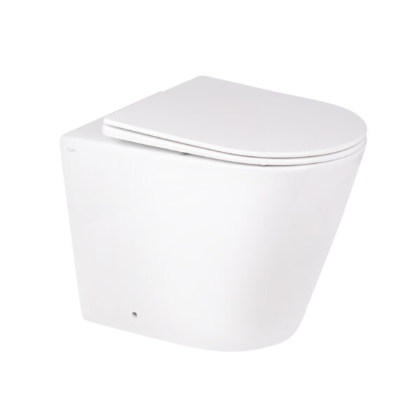 Унитаз напольный Qtap Swan безободковый с сиденьем Soft-close QT16223178W фото 