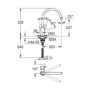 Смеситель для кухни Grohe BauEdge 31233001