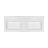 Раковина двойная Qtap Albatross 1210х467х195 White с донным клапаном QT0111FL8167GW