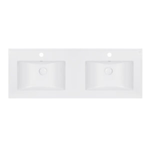 Раковина двойная Qtap Albatross ED 1200х460х180 White с донным клапаном QT01119120EDW