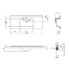 Раковина Qtap Albatross E49 1200х490х200 White с донным клапаном QT01119120E49W 67025