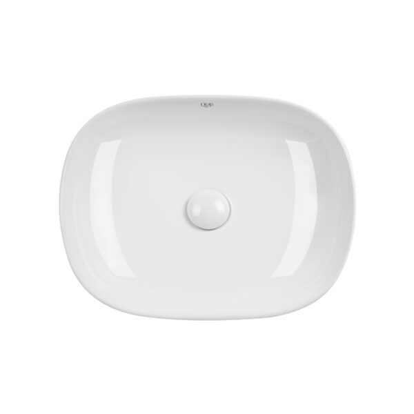 Раковина-чаша Qtap Aquarius 465x375x115 White с донным клапаном QT21112185W фото 