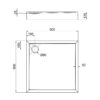 Душевой поддон Qtap Tern 309912C 90x90x12 см + сифон 67053