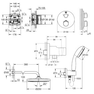 Душевая система Grohe Grohtherm 26416SC0