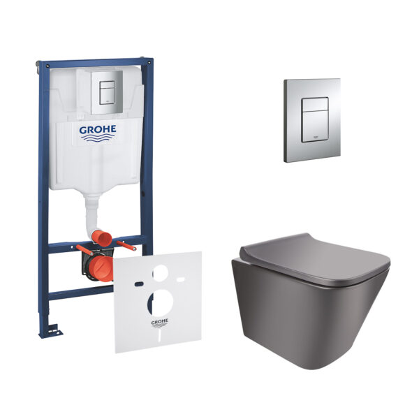 Набор инсталляция 4 в 1 Grohe Rapid SL 38772001 + унитаз с сиденьем Qtap Tern QT1733052ER фото 