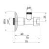 Кран приборный ICMA 519 1/2″ х 3/8″ угловой 73463