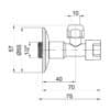 Кран приборный буксовый Icma 10х1/2″ угловой №520 73461