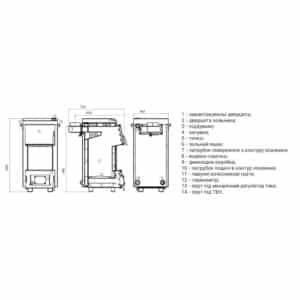 Котел твердотопливный стальной Thermo Alliance Magnum SF 12 (4 мм)