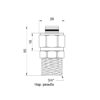 Переходник обжимной Icma 20х3/4″ НР №541 74018