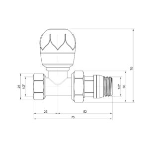 Кран радиаторный Icma 1/2″ с антипротечкой прямой №1113