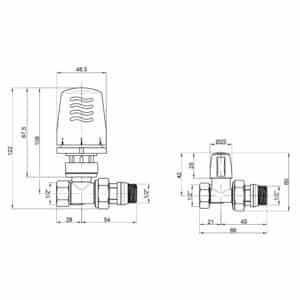 Термокомплект Icma 1/2″ с антипротечкой прямой №KIT_1100+775-940+815-940