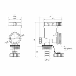 Сливная группа SD Plus 1” SD367W25