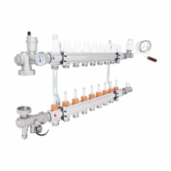 Коллекторная группа Icma 3/4″ 9 выходов, с расходомером №A3K013 фото 