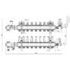 Коллекторная группа Icma 3/4″ 9 выходов, с расходомером №A3K013 74326