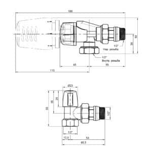 Термокомплект Icma 1/2″ с антипротечкой №KIT_1100+878-940+805-940