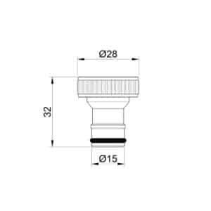 Штуцер с адаптером SD Plus 3/4″х1/2″ ВР SD140W2015