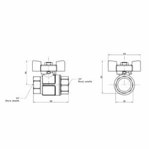 Кран шаровой Icma 3/4″ прямой №349