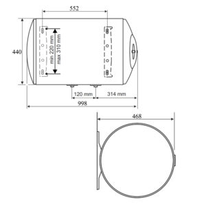 Водонагреватель Tesy Anticalc 100 л, сухой ТЭН 2х1,2 кВт (GCH1004424DB14TBR) 304908