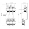 Коллектор с расходомерами SD Forte 1″ 3 выхода SF001W3 76811