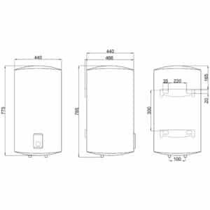 Водонагреватель электрический Thermo Alliance 80 л вертикальный, сухой ТЭН 2,0 кВт D80V20J3(D)K