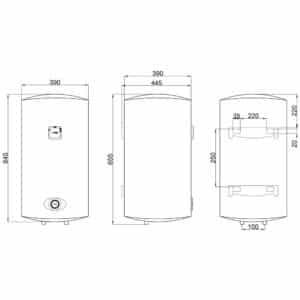 Водонагреватель электрический Thermo Alliance 50 л универсальный, мокрый ТЭН 1,5 кВт D50VH15Q2