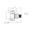 Кран шаровой Icma FAR. ROSSA 1/2″ угловой №361 74447